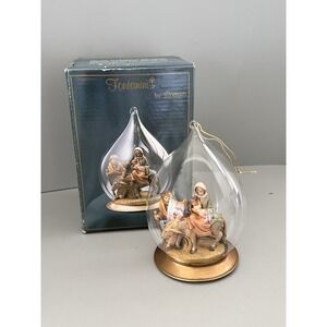 Vintage 92 Fontanini by Roman Flight Into Egypt Blown Glass Ornament Italy 56243